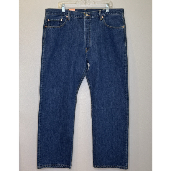 Levi's Original 501 Button Fly Jeans Mens Size 40 x 30 Dark Wash Preshrunk NEW - Picture 1 of 12